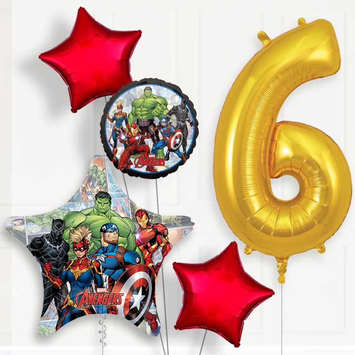 Marvel Avengers Birthday Balloon Package Choose Your Number