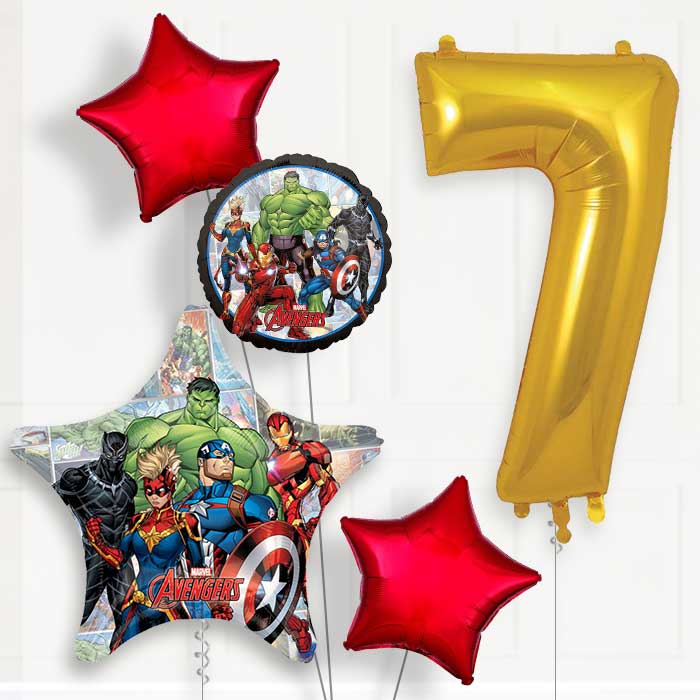 Marvel Avengers Birthday Balloon Package Choose Your Number