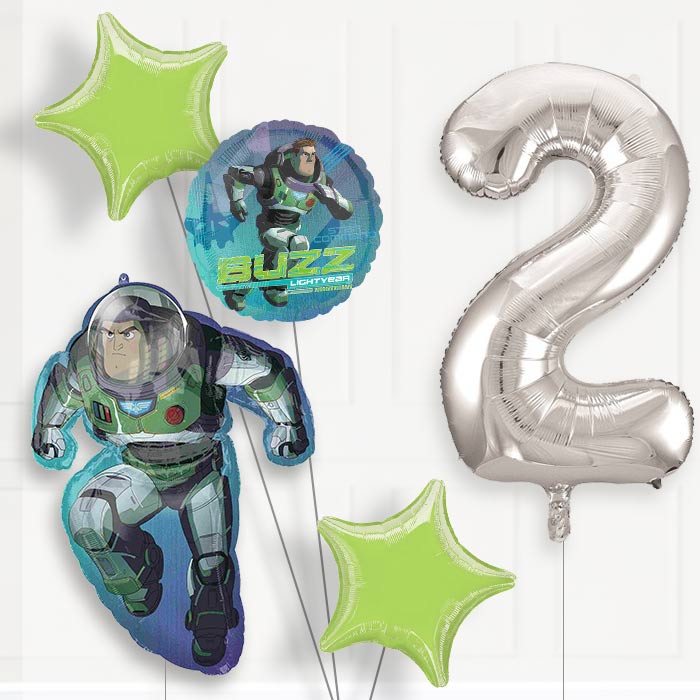 Buzz Lightyear Birthday Balloon Package Choose Your Number - Number 2 | Small Indoor Plants