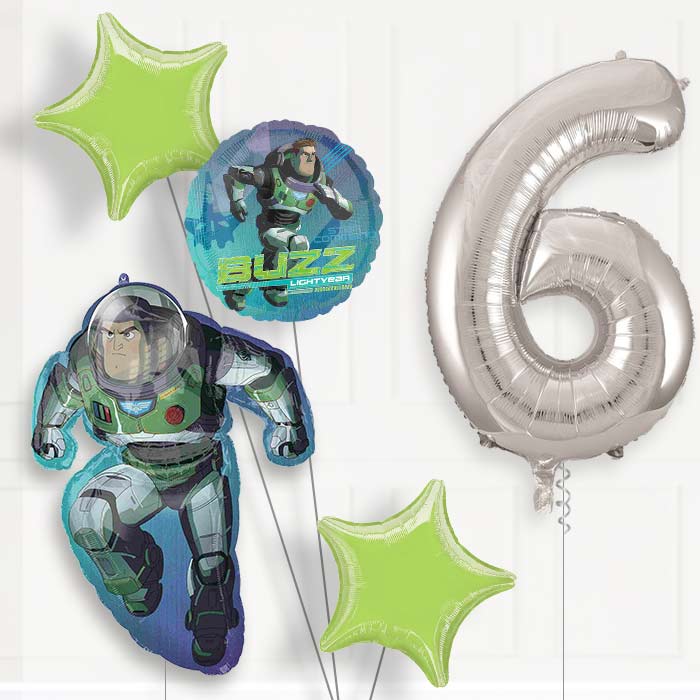 Buzz Lightyear Birthday Balloon Package Choose Your Number - Number 6 | Small Indoor Plants