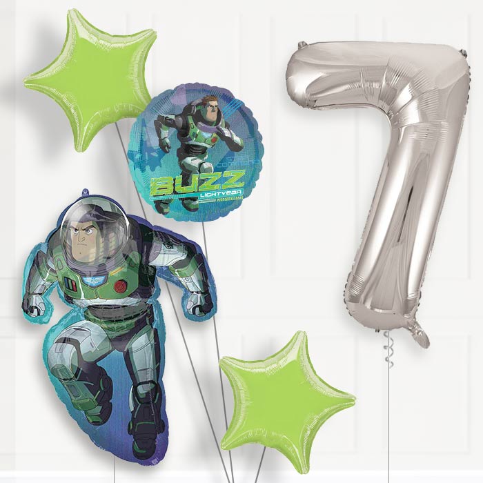 Buzz Lightyear Birthday Balloon Package Choose Your Number - Number 7 | Small Indoor Plants