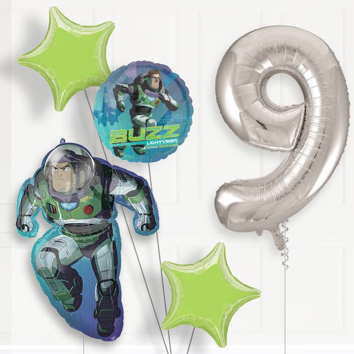 Buzz Lightyear Birthday Balloon Package Choose Your Number - Number 9 | Small Indoor Plants