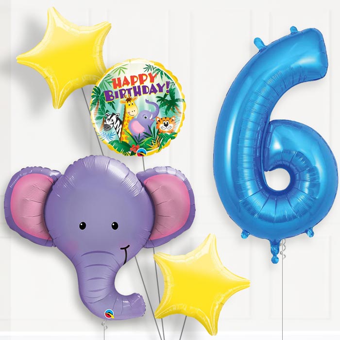 Elephant Birthday Balloon Package Choose Your Number