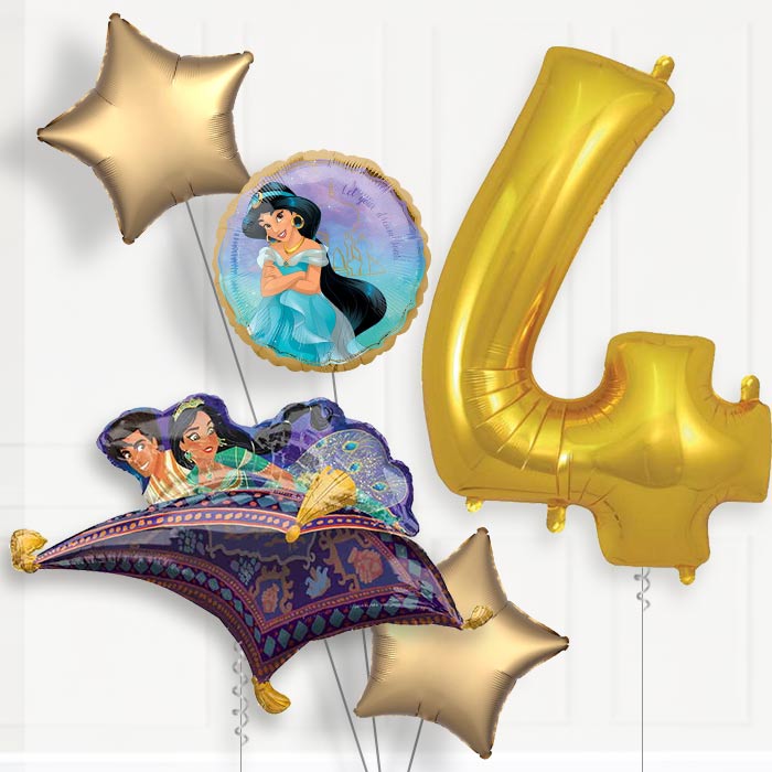 Princess Jasmine Birthday Balloon Package Choose Your Number