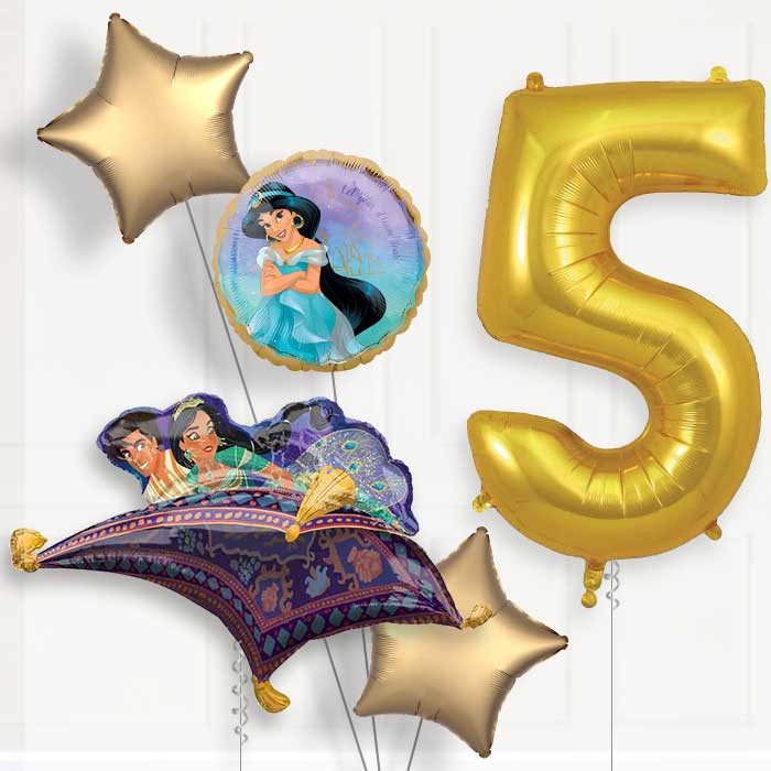 Princess Jasmine Birthday Balloon Package Choose Your Number