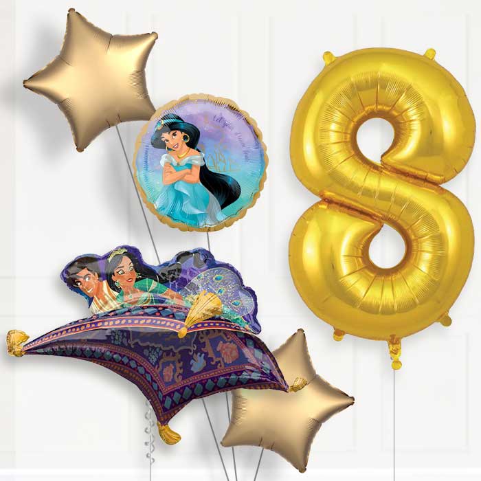 Princess Jasmine Birthday Balloon Package Choose Your Number