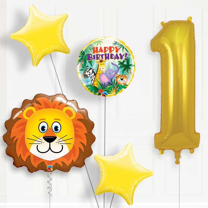 Lion Birthday Balloon Package Choose Your Number
