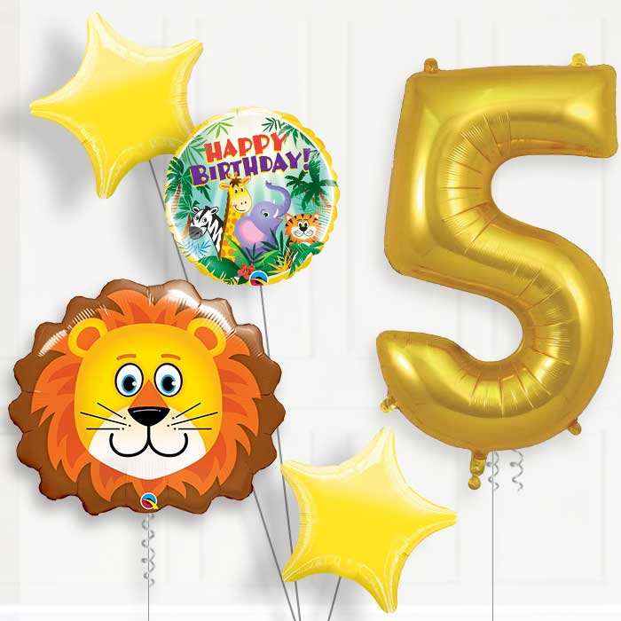 Lion Birthday Balloon Package Choose Your Number