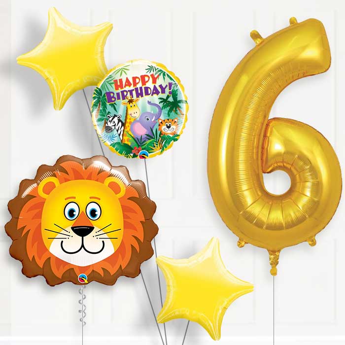 Lion Birthday Balloon Package Choose Your Number