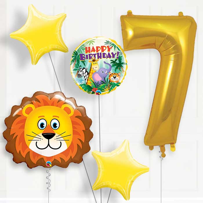 Lion Birthday Balloon Package Choose Your Number
