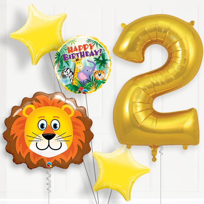 Lion Birthday Balloon Package Choose Your Number
