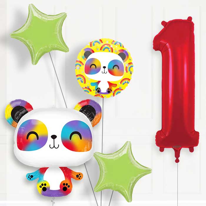 Panda Birthday Balloon Package Choose Your Number - Number 1 | Small Indoor Plants