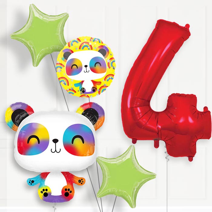 Panda Birthday Balloon Package Choose Your Number