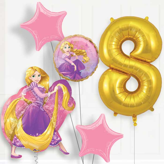 Rapunzel Birthday Balloon Package Choose Your Number