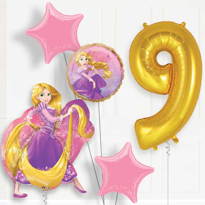 Rapunzel Birthday Balloon Package Choose Your Number