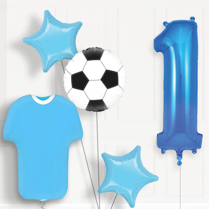 Sky Blue Football Shirt Birthday Package Choose Your Number