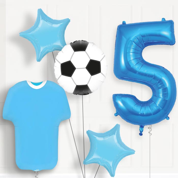 Sky Blue Football Shirt Birthday Package Choose Your Number