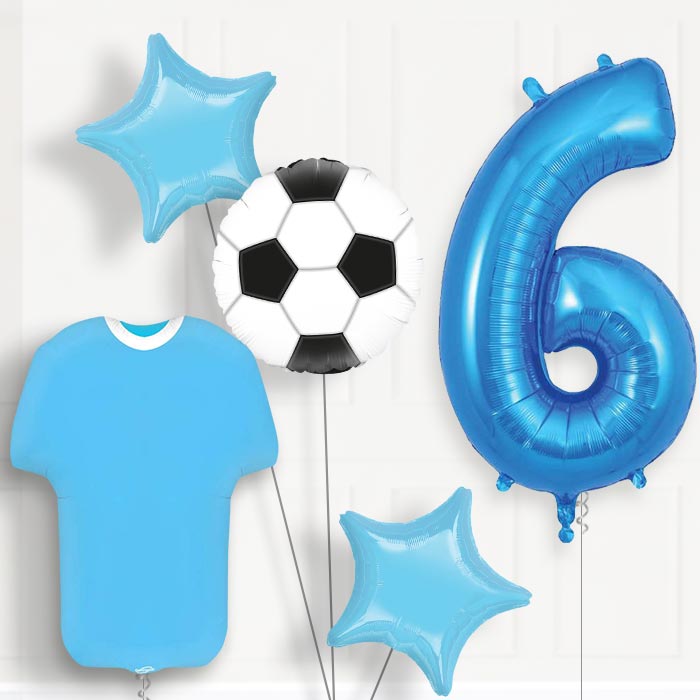 Sky Blue Football Shirt Birthday Package Choose Your Number