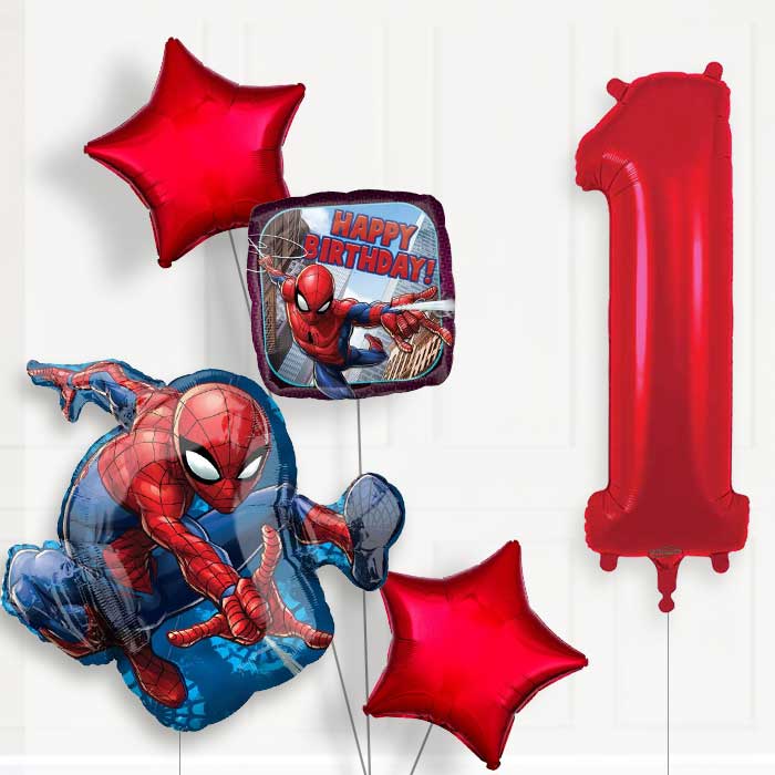 Spiderman Birthday Balloon Package Choose Your Number