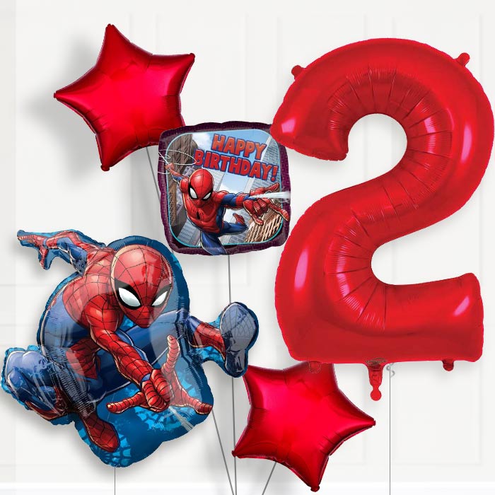 Spiderman Birthday Balloon Package Choose Your Number