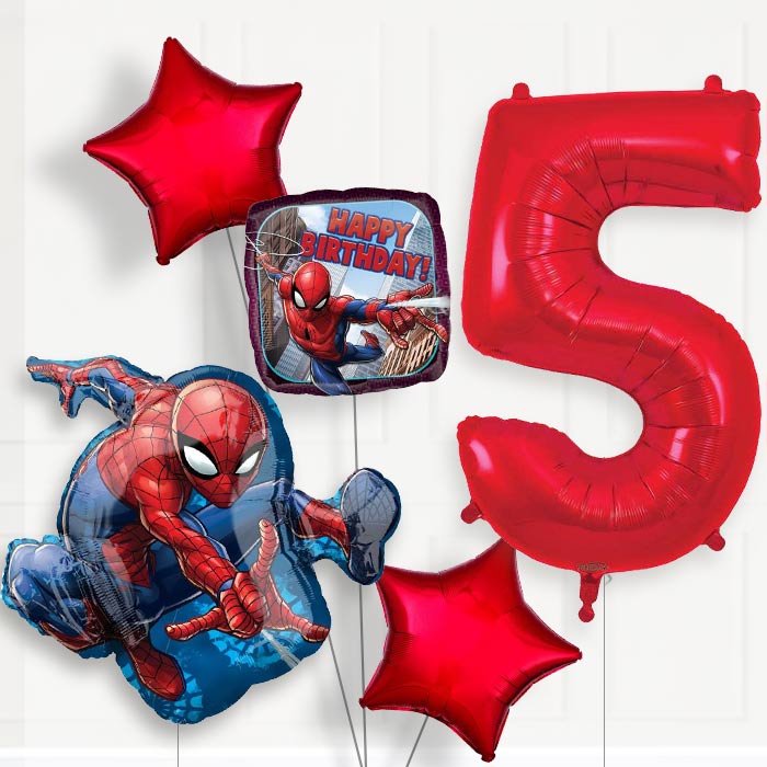 Spiderman Birthday Balloon Package Choose Your Number