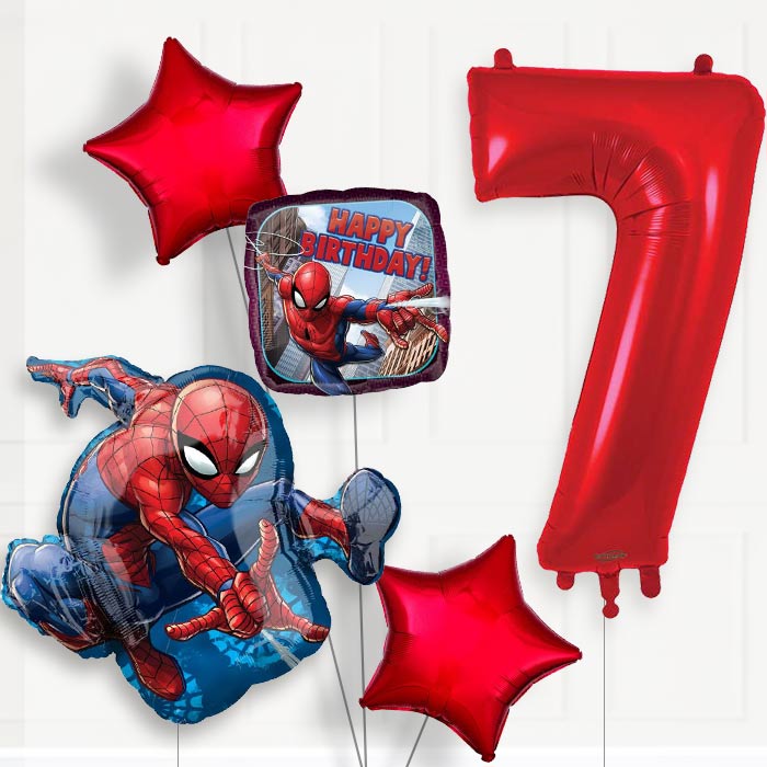 Spiderman Birthday Balloon Package Choose Your Number