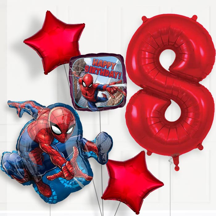 Spiderman Birthday Balloon Package Choose Your Number