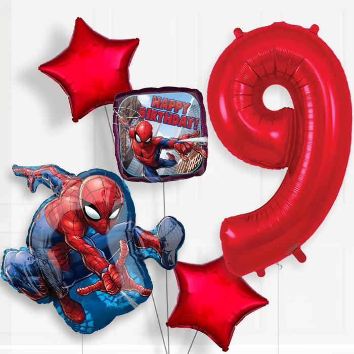 Spiderman Birthday Balloon Package Choose Your Number