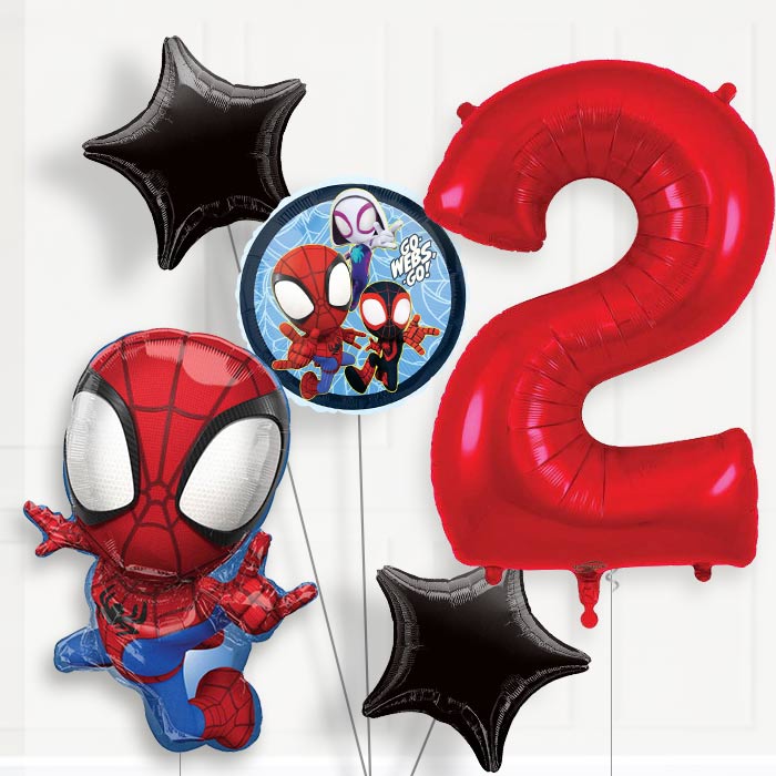 Spidey and his Amazing Friends Birthday Balloon Package Choose Your Number