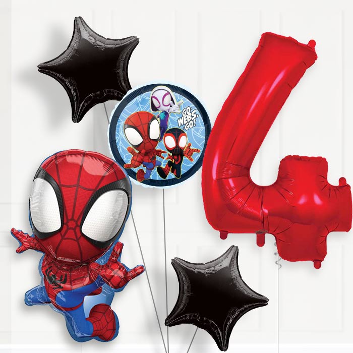 Spidey and his Amazing Friends Birthday Balloon Package Choose Your Number