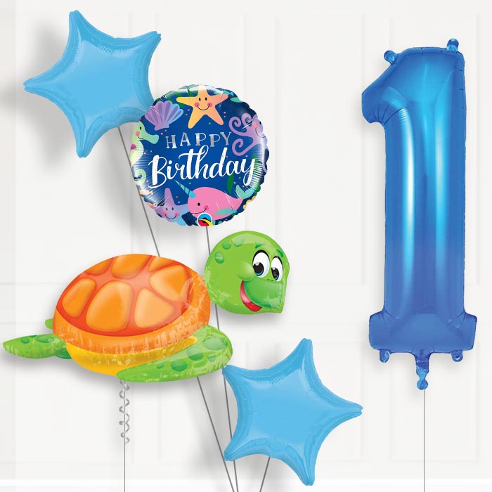 Sea Turtle Birthday Balloon Package Choose Your Number