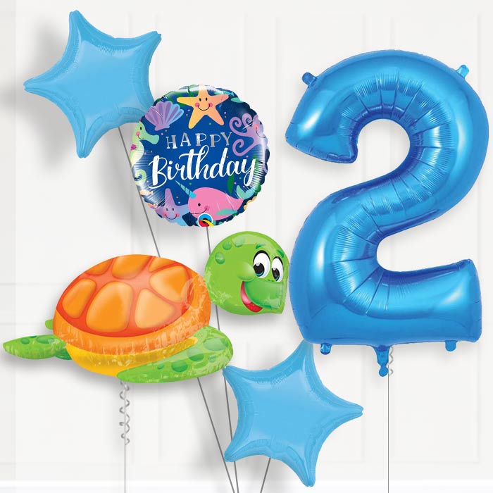 Sea Turtle Birthday Balloon Package Choose Your Number