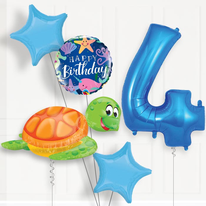 Sea Turtle Birthday Balloon Package Choose Your Number