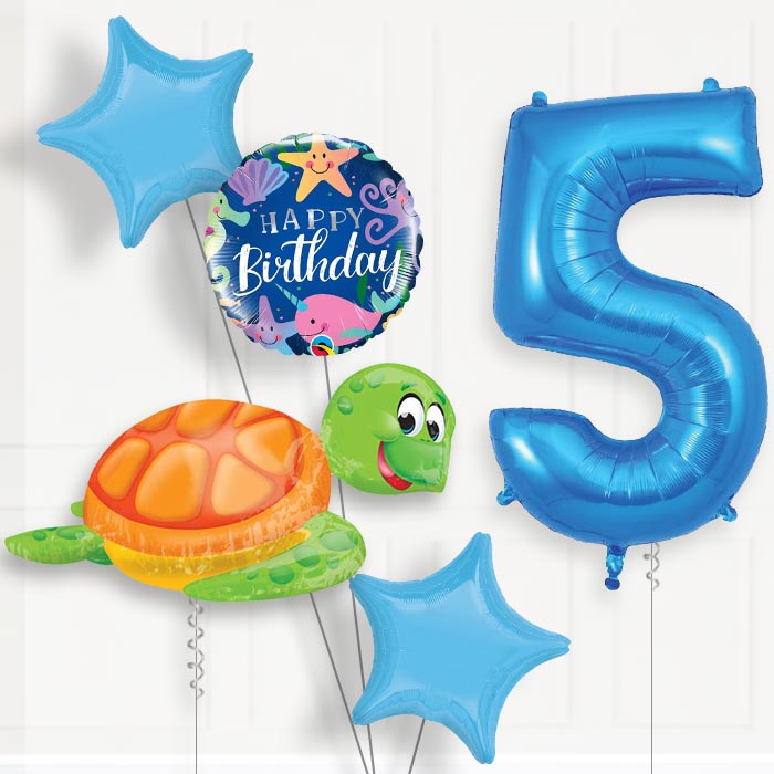 Sea Turtle Birthday Balloon Package Choose Your Number