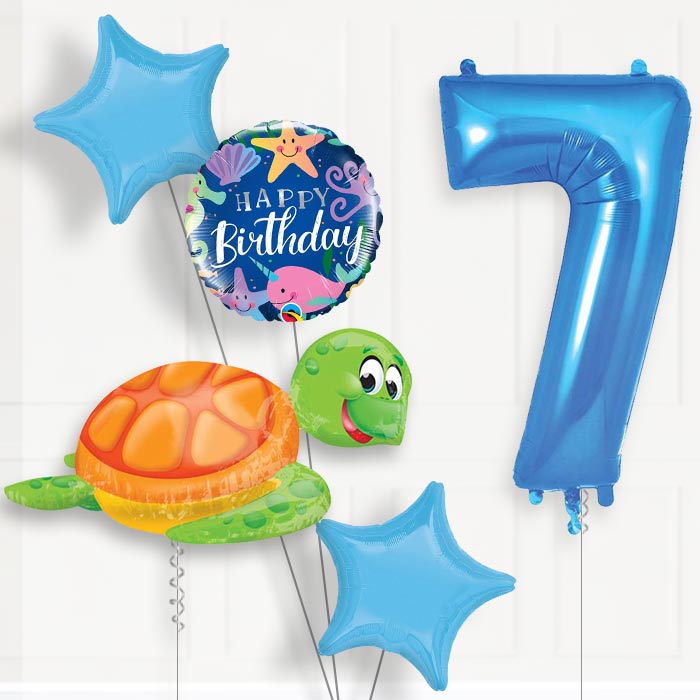 Sea Turtle Birthday Balloon Package Choose Your Number