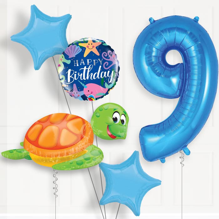 Sea Turtle Birthday Balloon Package Choose Your Number