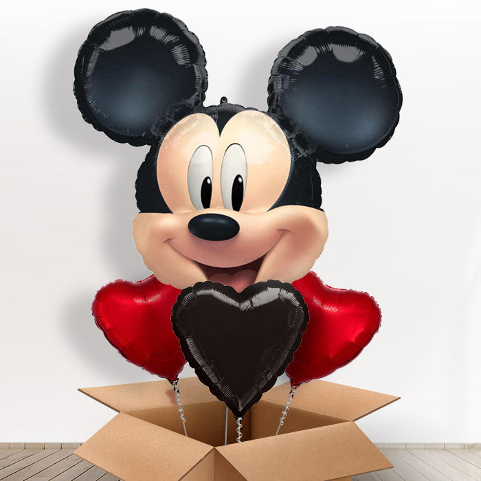 Mickey Mouse Giant Head Balloon in a Box Gift - With 3 Plain Balloons | Small Indoor Plants