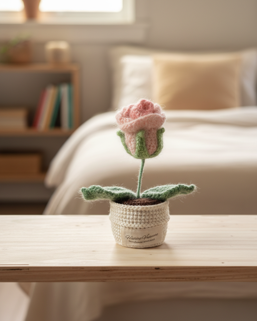 The Everlasting Queen Rose Handmade Crochet Flower Gift