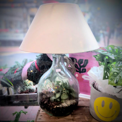 DIY Glass Terrarium Table Lamp
