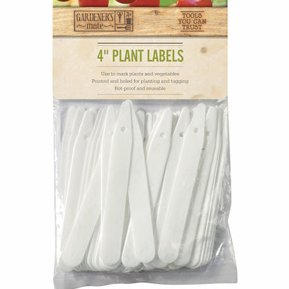 Plastic Plant Labels 10cm (4") 50pk