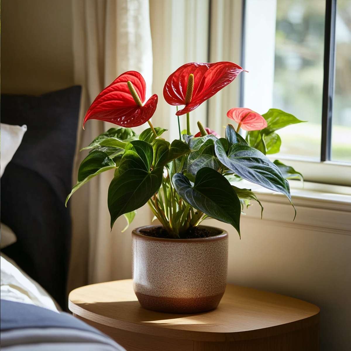 Anthurium Flamingo Flower Plant Royal Champion - Height 35-45cm