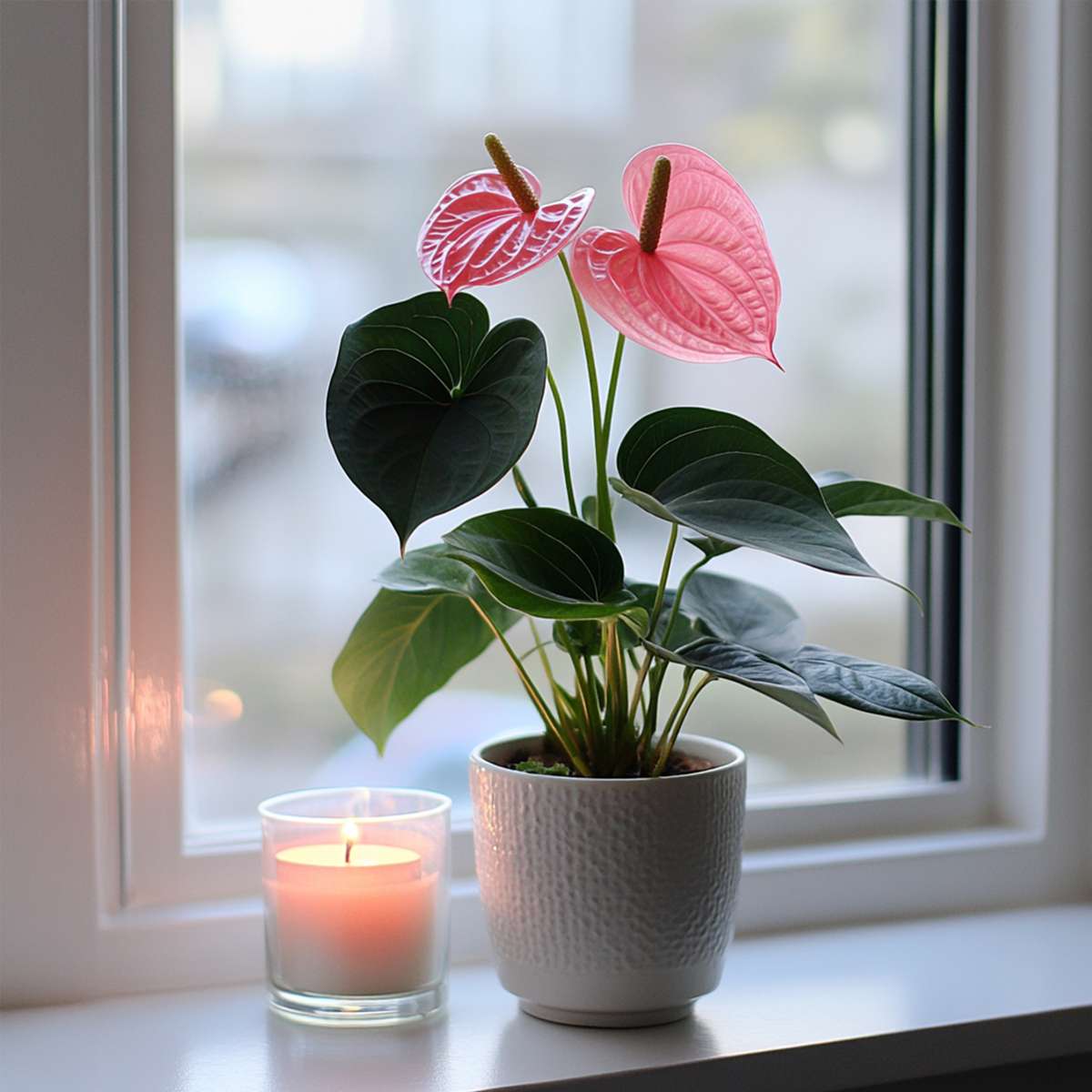 Anthurium Sweet Dream Laceleaf Plant - Height 35-45cm