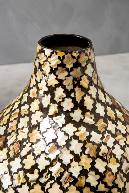 Mosaic Shell Inlay Bottle Vase | Occo