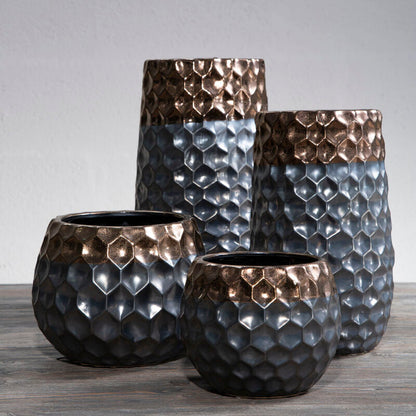 Large Ceramic Vase with Metallic Finish | Galaxy