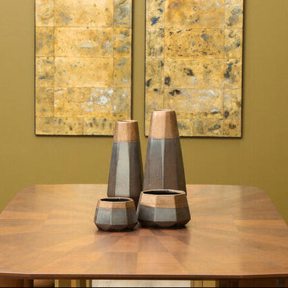 Large Metallic Planter | Jet