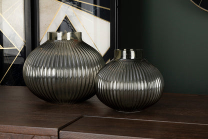 Small Smoked Grey Glass Vase | Nullah
