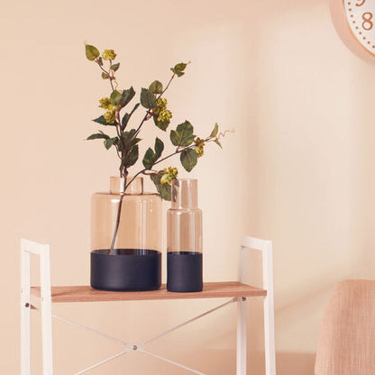 Smoked Glass Bottle Vase | Cova