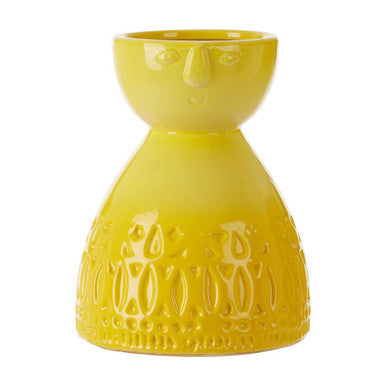 Small Yellow Face Vase | Visage