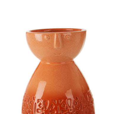 Medium Coral Face Vase | Visage