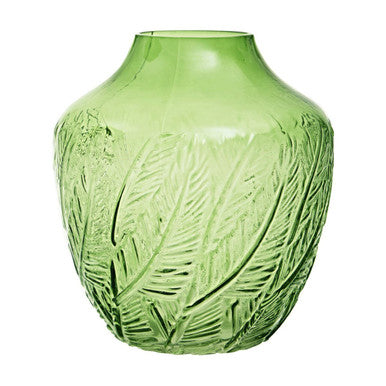 Small Botanical Green Glass Vase | Corie